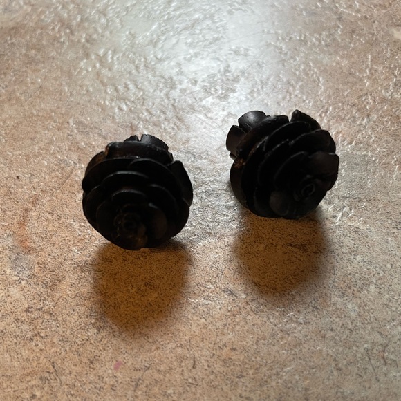 Natural Wood Black Lotus Plugs Gauges 00 - Picture 3 of 3